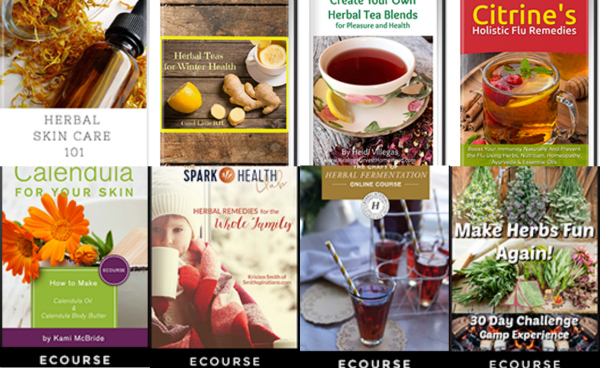 Herbal ebooks and courses that are part of the 2017 Ultimate Healthy Living Bundle