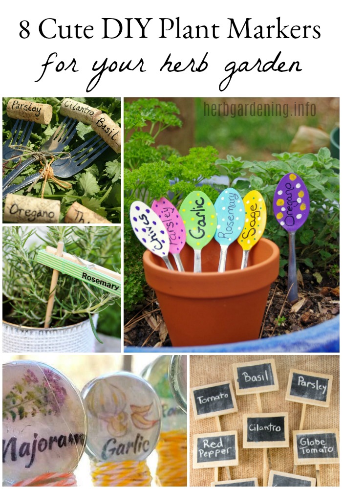 8 Cute DIY Herb Garden Plant Markers