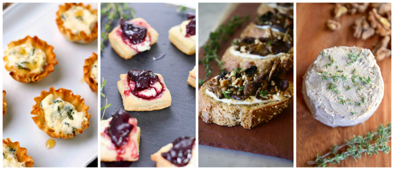 Appetizers with fresh thyme.