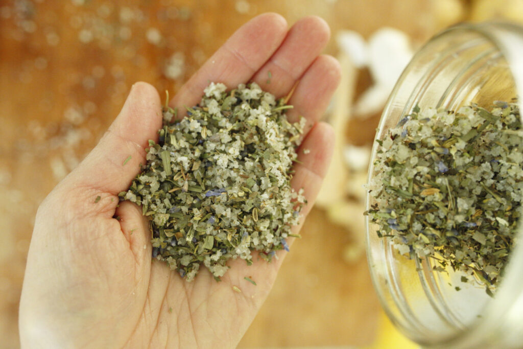 DIY herbal cooking salts